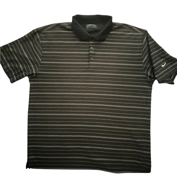 Nike Other - Nike Golf polo size XL men’s performance, striped, black/gray/VGUC